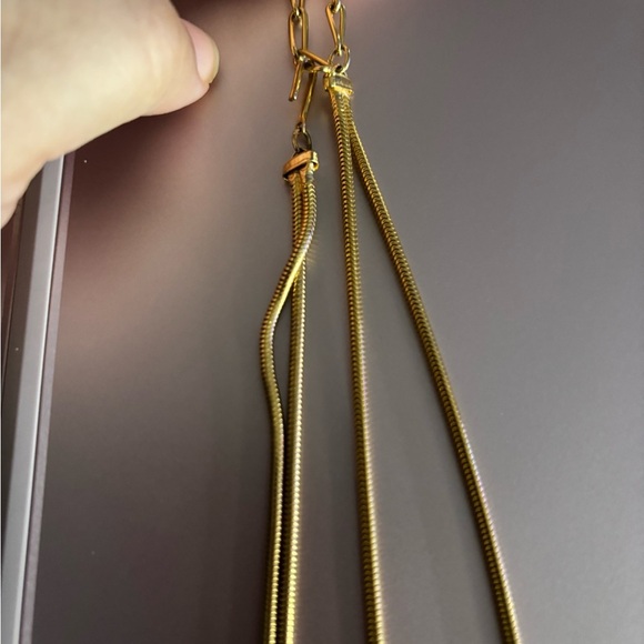 Vintage Gold Tone long Length Necklace w/Ball Dangles - Picture 4 of 9